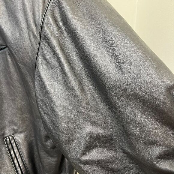 Collectible Vintage Nike Big Swoosh Varisty Leather Bomber Jacket – Size XXL - Picture 15 of 16